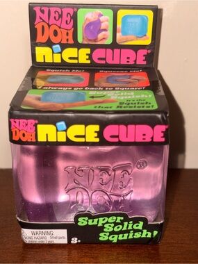 NeeDoh Nice Cube Purple Squishy 💯 authentic NeeDoh
